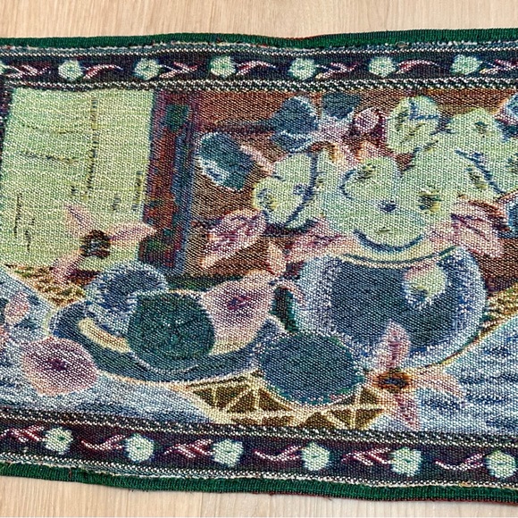 Colorful Fruit & Flower Mini Tapestry Placemat | Decorative Kitchen Pot Mat - Picture 9 of 10